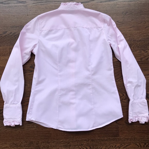 J. Crew Pink Button Down with Ruffles - Picture 7 of 8